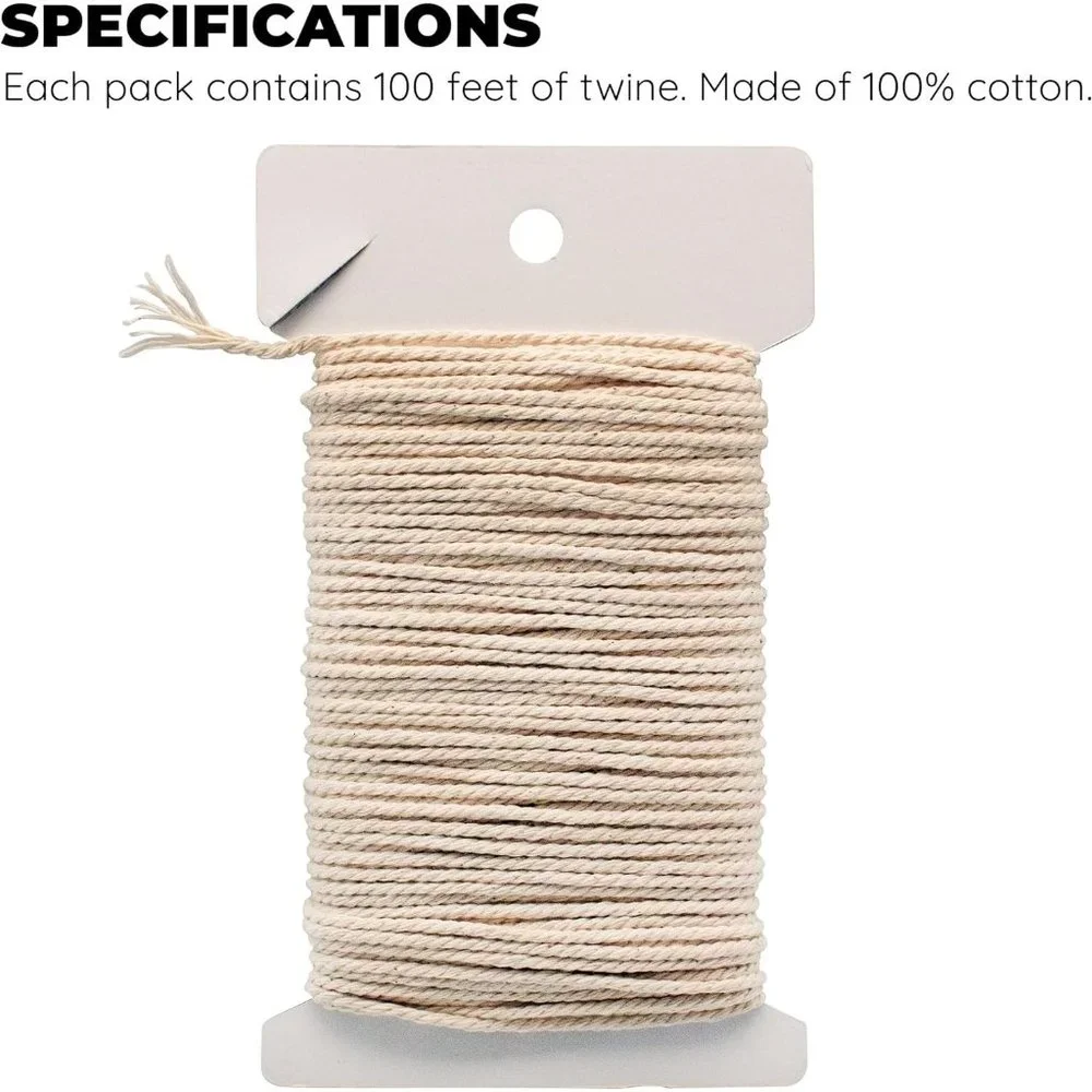 3 PACK Jacent Kitchen Twine, Butcher String for Cooking, Crafts, Gardening